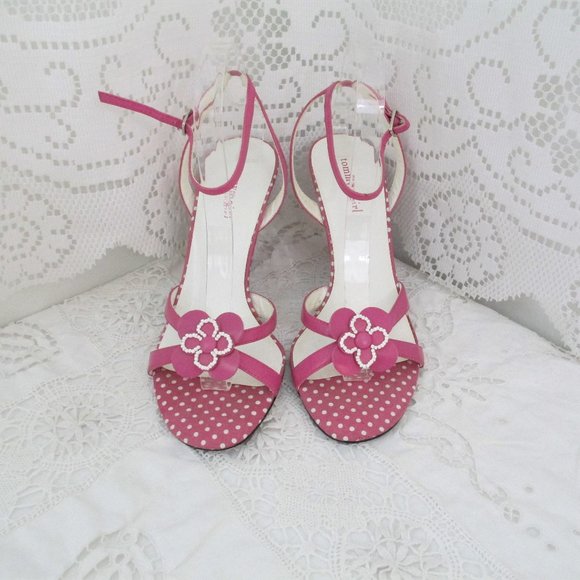 Tommy Girl Pink and White Heels - Picture 1 of 8